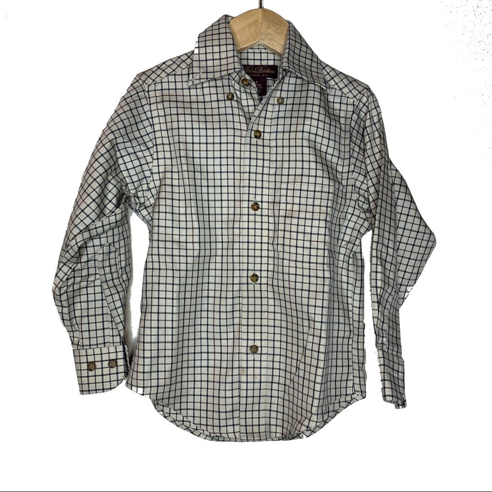 Brooks Brothers plaid button down shirt XS